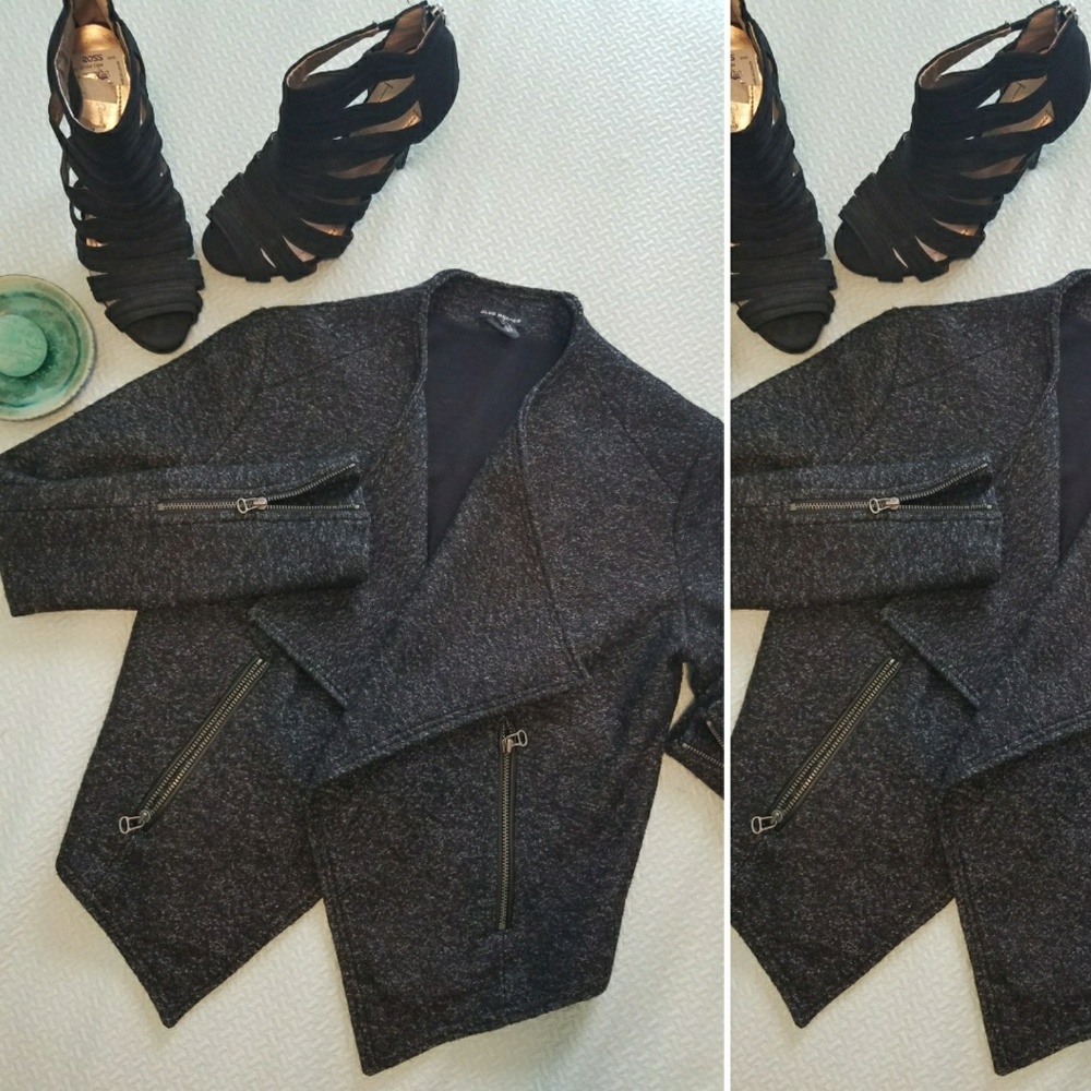 SOLD - Club Monaco marled moto style jacket - Picture 1 of 8